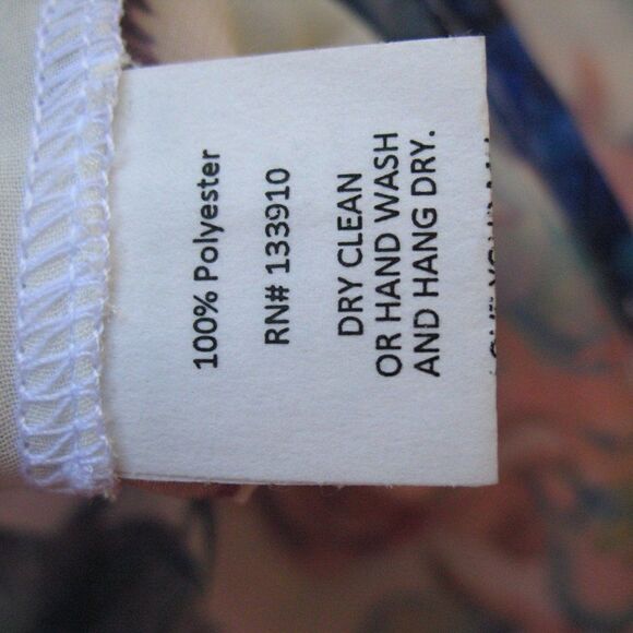 NWT White Floral Tie Neck Blouse - Picture 9 of 9